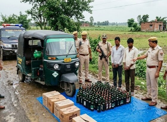 Madhepura: 128 लीटर विदेशी शराब के साथ CNG टेम्पो जब्त, दो गिरफ्तार